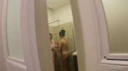 'Squirting Justice For Perverts Spying On Busty Showering Beauties' screenshot nº 40