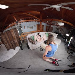 'BTS Erotic Heat With Violet Voss - VR Voyeur View' screenshot nº 23
