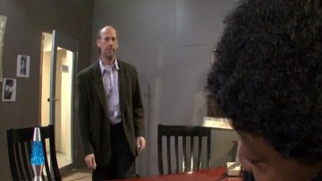 Blonde Beauty Sucks a Huge Black Cock and Gets Fucked on the Red Couch