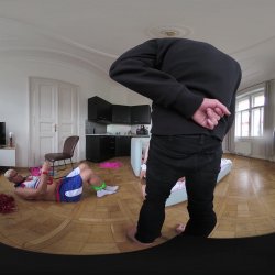 Captura de 'Vera Jarw & Lady Gang VR Video Part One - Cuckold Coach Made To Watch Busty Cheerleaders Double Vaginal (dvp) Foursome' nº 76