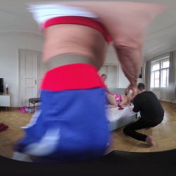 Captura de 'Vera Jarw & Lady Gang VR Video Part One - Cuckold Coach Made To Watch Busty Cheerleaders Double Vaginal (dvp) Foursome' nº 80