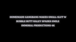 'Homemade Gangbang Makes Small Slut W Bubble Butt Haley Spades Smile' screenshot nº 2