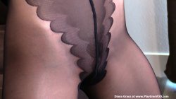 'Diana Grace Sexy Black French Cut Pantyhose with Dominating Perverts Like You JOI!' screenshot nº 7