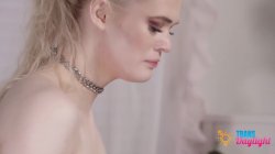 'Dasha Dime's blonde cock gets sucked raw by Raven Vice's hairy pussy.' screenshot nº 108