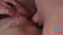 'Taylor Nicole's tongue explores Cailey Katts' wet pussy before intense fucking ends in a creampie' screenshot nº 82
