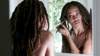 Gorgeous Black Babe Enjoys an Interracial Pussy Pounding