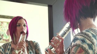 Tattooed Anna Bell Peaks Uses Every Huge Toy She Could Find Screenshot