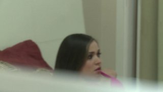 Brunette Babe in Pink Tiffany Star Sucks and Rides His Big Boner