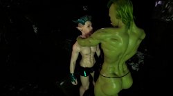 Captura de '3D Futanari Orc Fucks Young Satyr In The Cave' nº 7