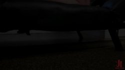 'TS Pussy Hunters - Hollywood Producer Does Her Own Anal Audition On The Casting Couch' screenshot nº 84