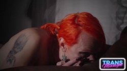 'Transsexual Goddess Worships His Black Cock While He Drills Her Ass Raw' screenshot nº 42
