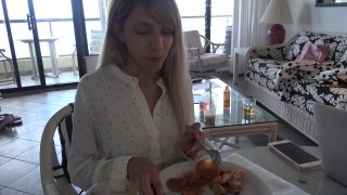 Gorgeous Blonde Hime Marie Sucks His Cock and Takes It up Her Ass