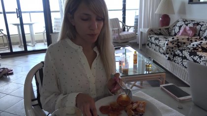 Gorgeous Blonde Hime Marie Sucks His Cock and Takes It up Her Ass