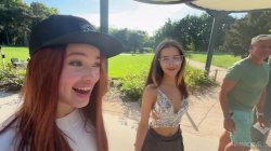 'Tiny 19 Year Old Newbies Megan Murkpvski & Mia Mi Creampie Foursome' screenshot nº 24