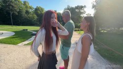 'Tiny 19 Year Old Newbies Megan Murkpvski & Mia Mi Creampie Foursome' screenshot nº 26