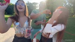 'Tiny 19 Year Old Newbies Megan Murkpvski & Mia Mi Creampie Foursome' screenshot nº 29