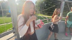 'Tiny 19 Year Old Newbies Megan Murkpvski & Mia Mi Creampie Foursome' screenshot nº 30