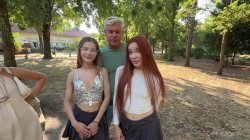 'Tiny 19 Year Old Newbies Megan Murkpvski & Mia Mi Creampie Foursome' screenshot nº 5