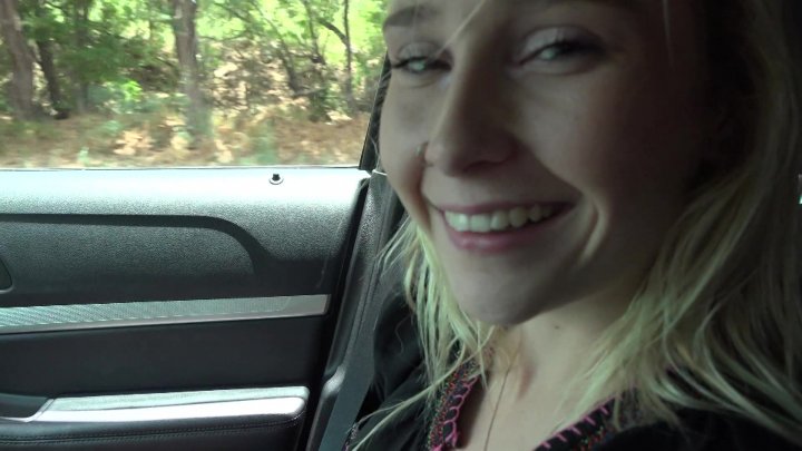 Blonde Babe Peyton Coast Fucks Him in the Front Seat Image