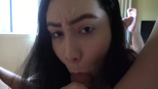 Lenna Lux Sucks His Cock and Rides Him in POV