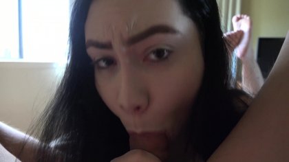 Lenna Lux Sucks His Cock and Rides Him in POV