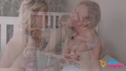 'Blonde Beauty Kitt Jones Rides Ria's Girl Cock' screenshot nº 13