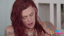 'Redhead Trans Arachne Shares Passionate Sex With Gorgeous Cis Girl.' screenshot nº 53