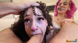 'Clown Town Ep. 2 Ass Eating, Squirting Cum Clown Sluts' screenshot nº 9