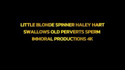 'Little Blonde Spinner Henley Hart Swallows Old Perverts Sperm' screenshot nº 2